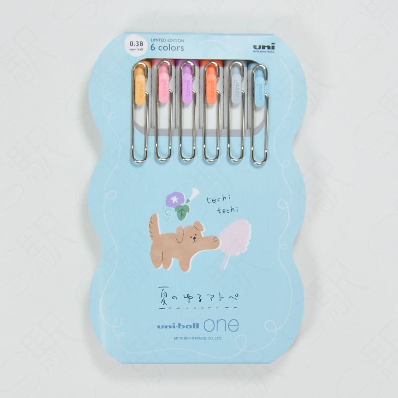 Mitsubishi Pencil Uni-Ball One 0.38mm Gel Ink Ballpen Limited Edition Set [UMNS38NYM6C] - Yuru Matopedia of Summer